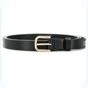 Temperley London Penelope Double Belt Wrap Black Genuine Leather Gold Buckle